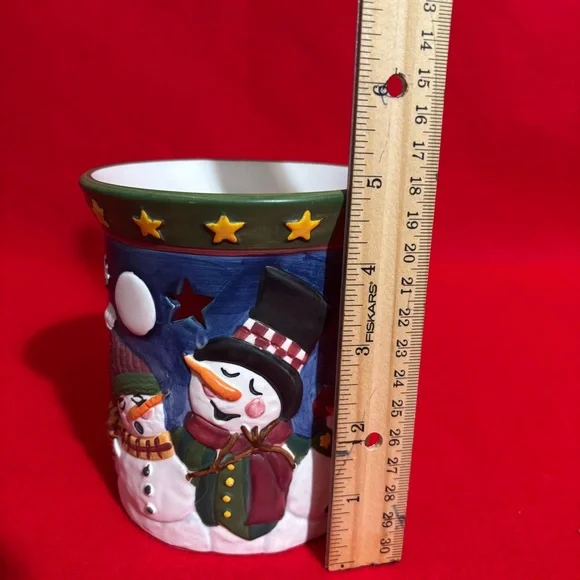 Yankee Festive Multicolor Singing Snowman Candle Holder Warmer - Picture 5 of 5
